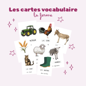 Cartes vocabulaire ferme